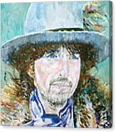 Bob Dylan Oil Portrait Canvas Print