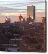 Boston At Sunset Canvas Print