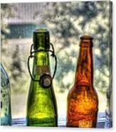 Bottles On The Window Canvas Print