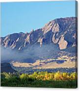 Boulder Colorado Flatirons In Fall Canvas Print
