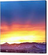 Boulder County Haystack Rocky Mountain Sunset Canvas Print