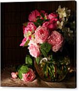 Bouquet Of Roses And Jasmine Canvas Print
