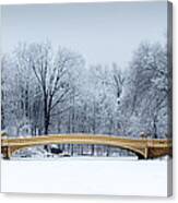 Bow Bridge In Central Park Nyc Canvas Print