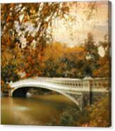 Bow Bridge October Canvas Print