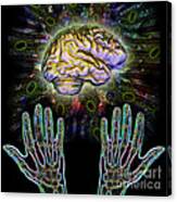 Brain Hands Energy Canvas Print