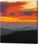 Breathtaking Blue Ridge Sunset Canvas Print