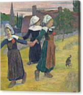 Breton Girls Dancing Canvas Print