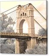 Amposta Suspension Bridge Canvas Print