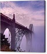 Bridge To Fog Canvas Print