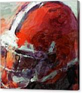 Browns Art Helmet Abstract Canvas Print