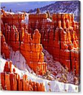 Bryce Canyon In Snow Canvas Print