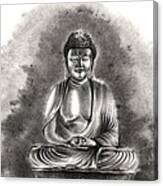 Buddha Buddhist Sumi-e Tibetan Calligraphy Original Ink Painting Artwork Canvas Print