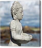 Buddha Figurine In The Nature Canvas Print