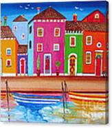 Burano Fishermen Village Canvas Print