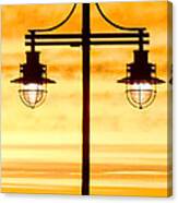 Burlington Dock Lights Canvas Print