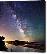 Burning The Milky Way Canvas Print