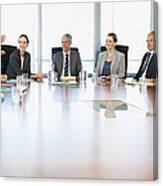 Business People Meeting At Table In Conference Room Canvas Print
