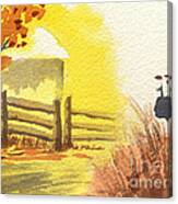 By The Roadside In Autumn Canvas Print