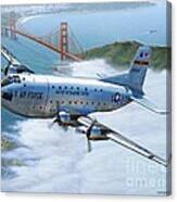 C-124 Shakey Over the Golden Gate Canvas Print