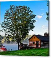 Cabin At The Lake Canvas Print