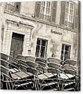 Cafe Chairs Canvas Print