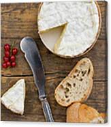 Camember Cheese With Red Currant And Canvas Print