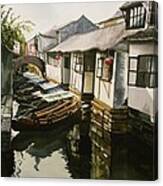 Canal At The Water Village Canvas Print