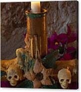 Candle On Day Of Dead Altar Canvas Print