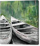 Canoes To Go Canvas Print