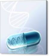 Capsule With Dna Canvas Print