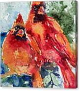 Cardinal Birds Canvas Print