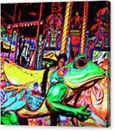 Carousel Frog Canvas Print