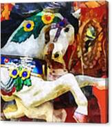 Carousel Horse Closeup Canvas Print