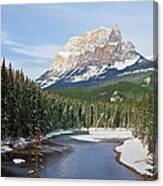 Castle Mountain In Banff National Park Canvas Print