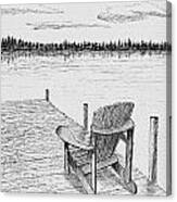 Chair On The Dock Canvas Print