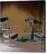 Chairs Antlers Hotel Ghost Town Victor    Colorado 1971-2013 Canvas Print