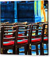 Chairs In Church Canvas Print