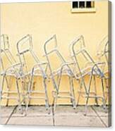 Chairs Stacked Canvas Print