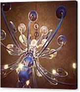 Chandelier In Blue Canvas Print