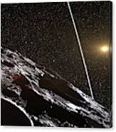 Chariklo Minor Planet And Rings Canvas Print