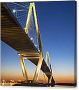 Charleston Sc Arthur Ravenel Jr. Bridge At Sunset Canvas Print