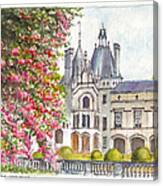 Chateau Breze In The Loire Valley Of Central France Canvas Print