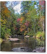 Chauga River Fall Scenic Canvas Print