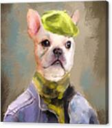 Chic French Bulldog Canvas Print