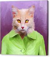 Chic Orange Kitty Cat Canvas Print