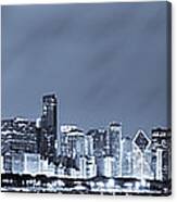 Chicago In Blue Canvas Print