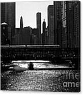 Chicago Morning Commute - Monochrome Canvas Print