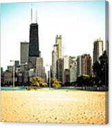 Chicago Skyline At North Avenue Beach Photo Canvas Print