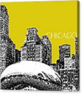 Chicago The Bean - Mustard Canvas Print