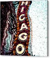 Chicago Theatre Sign Digital Art Canvas Print